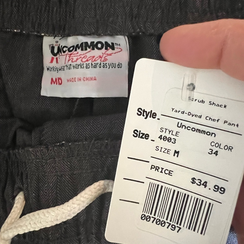 Uncommon Threads Grey Chef Pants - Picture 7 of 11